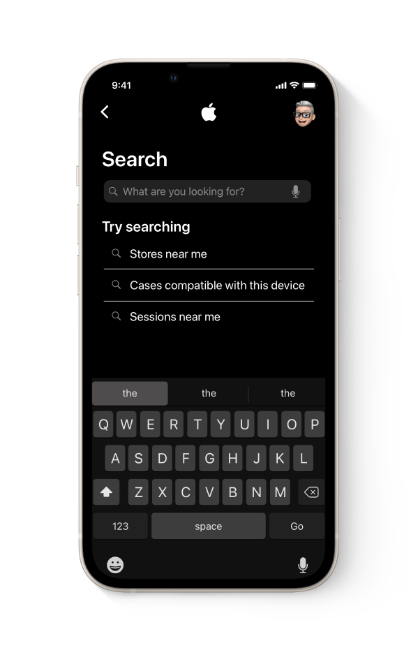 Apple Store App search image