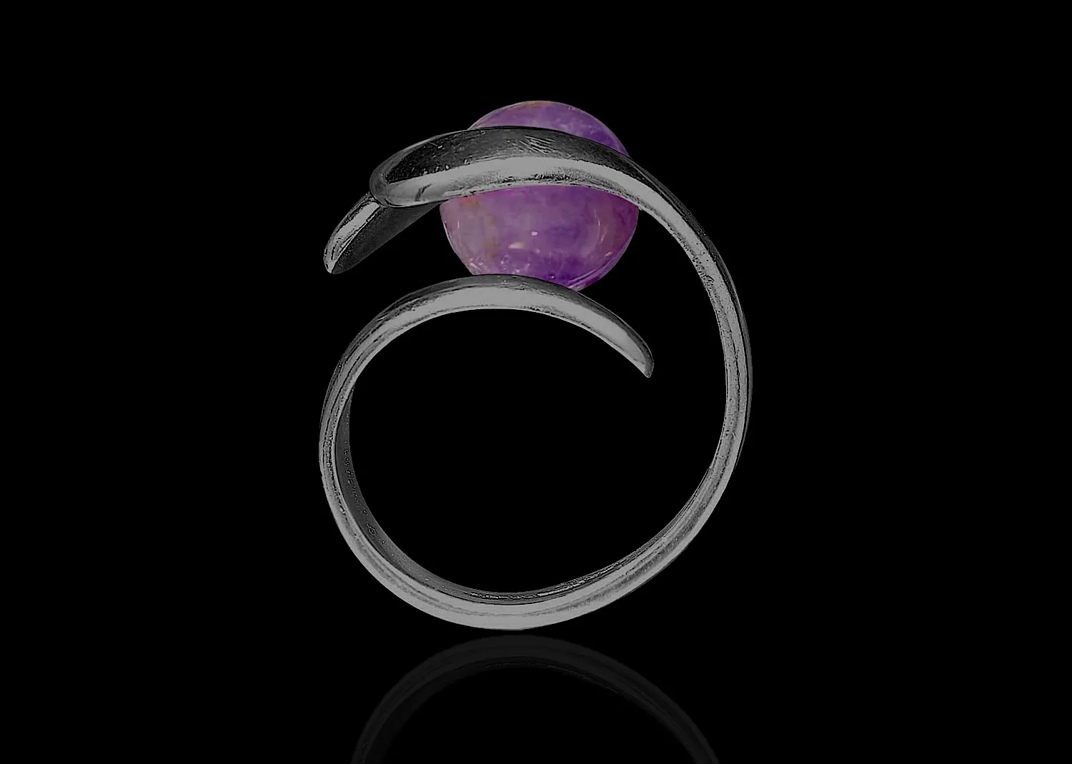 Elis Kauppi for Kapittaan Kulta amethyst & silver ring