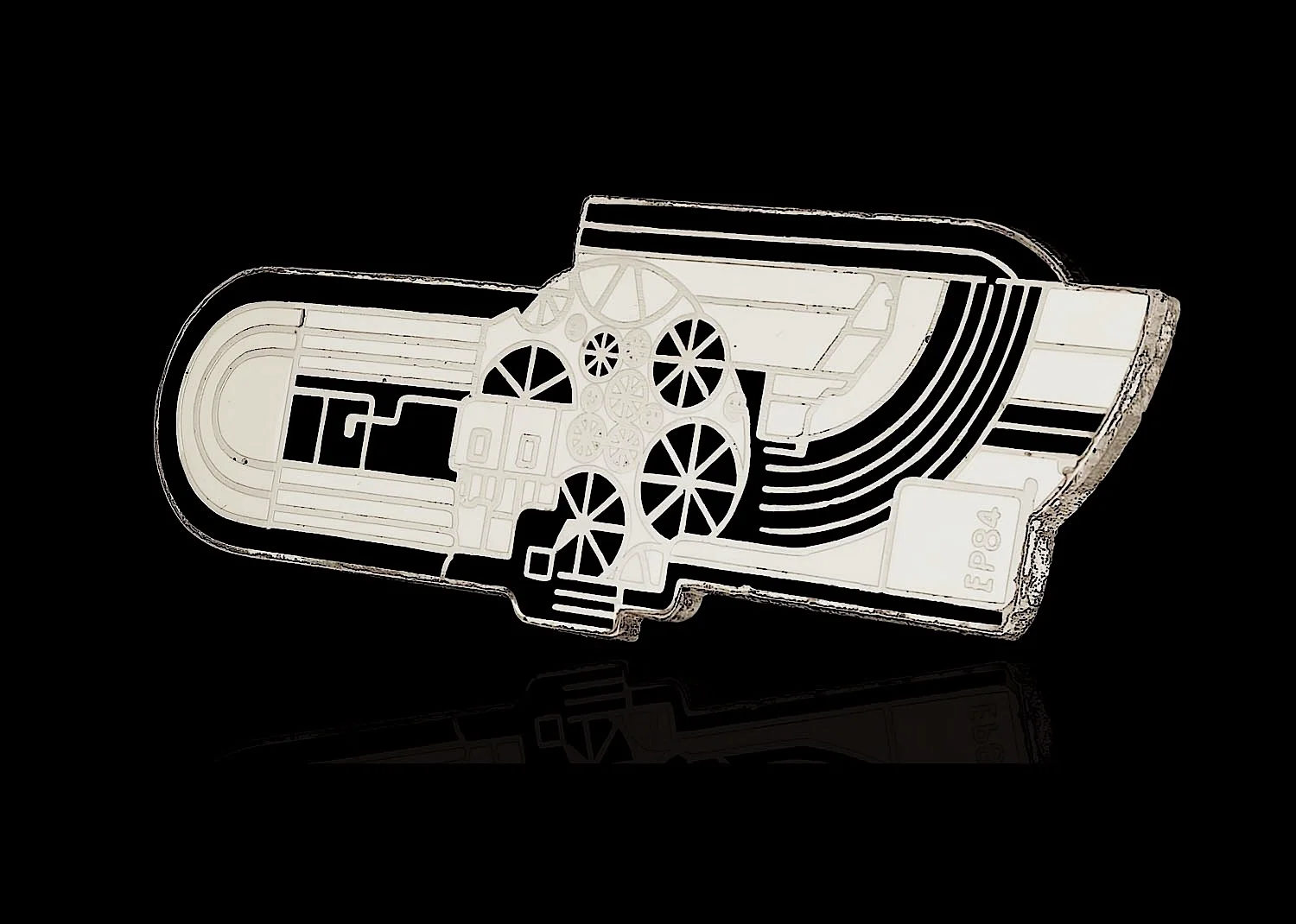 Eduardo Paolozzi for the Royal Academy enamel brooch