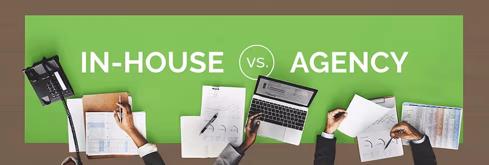 image showing a graphic of in house versus agency