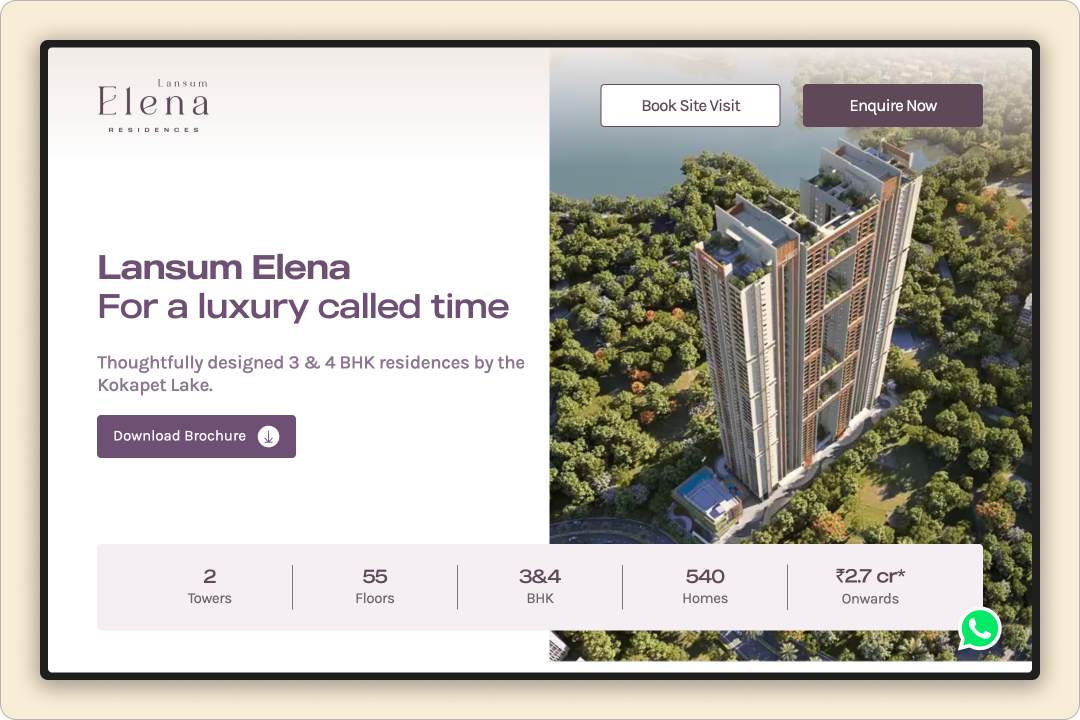 Elena Ad Landing Page