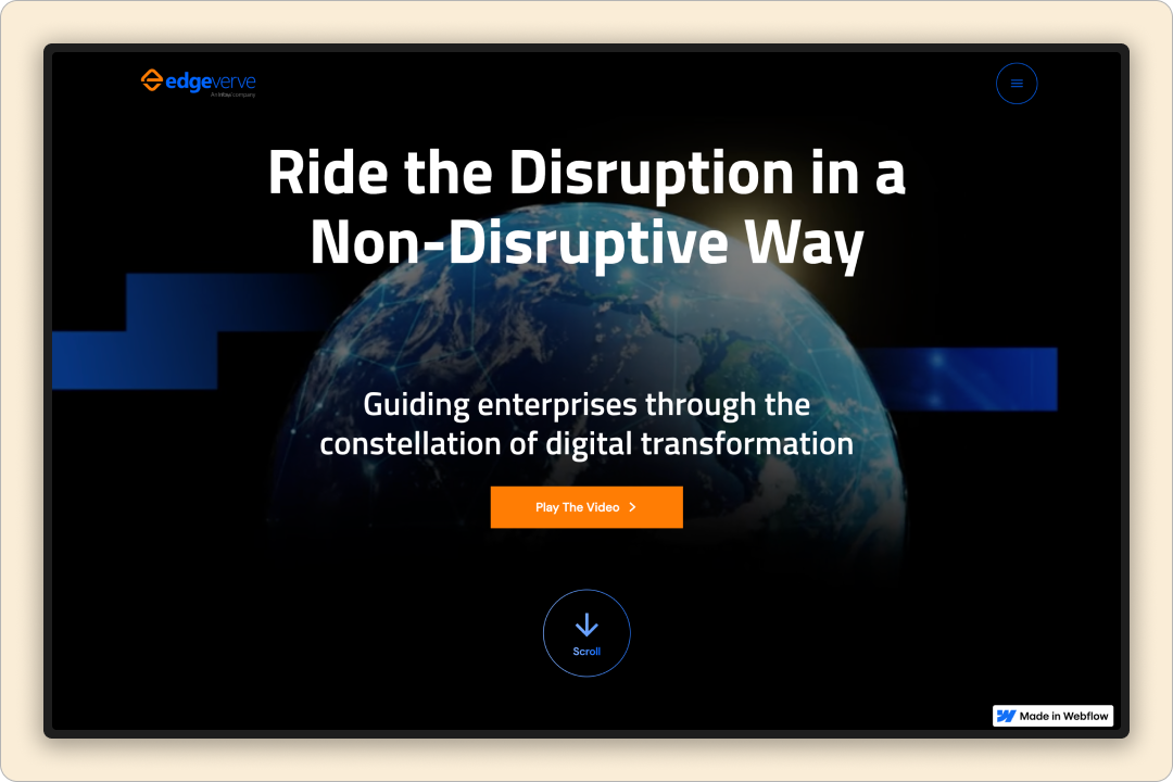 Infosys - Edgeverve Landing Page