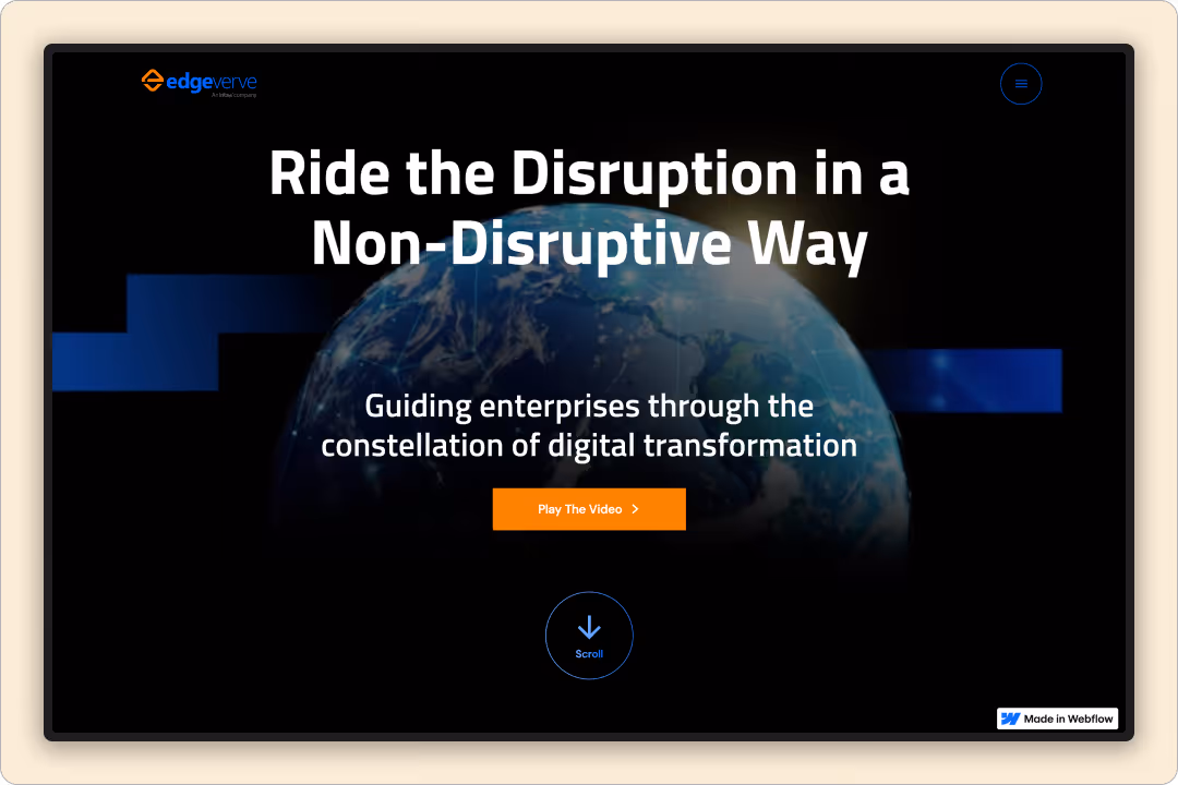Infosys - Edgeverve Landing Page