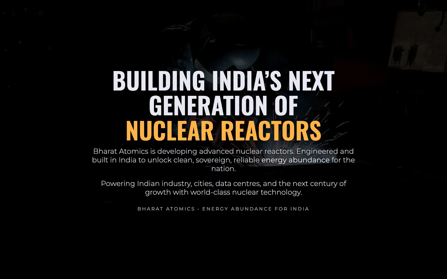 Bharat Atomics website before the Everything Design rebuild