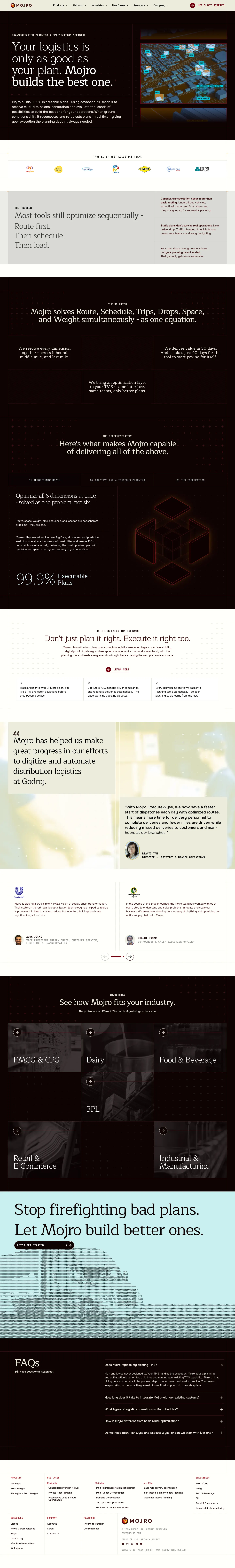 Mojro website after the Everything Design revamp