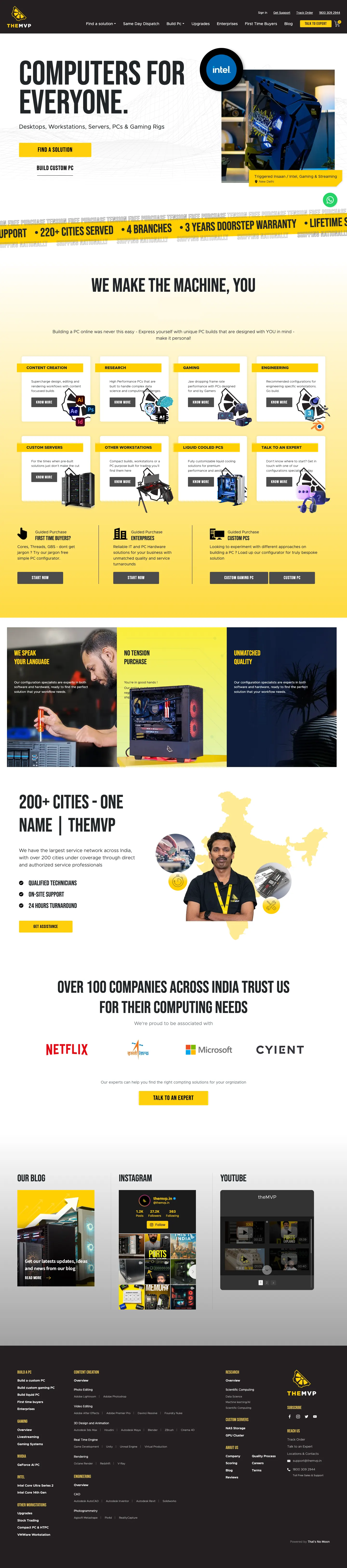TheMVP website before the Everything Design rebrand