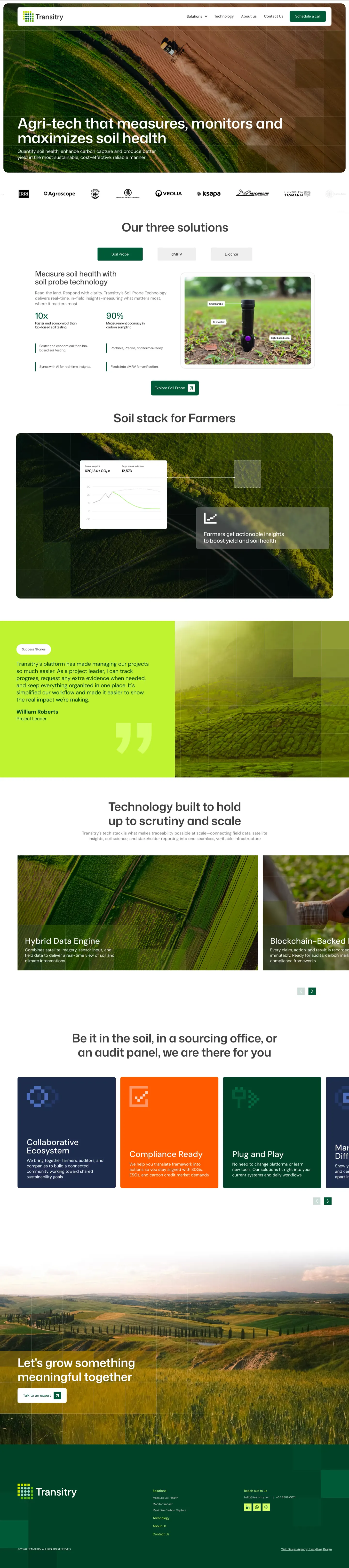 Transitry website after
