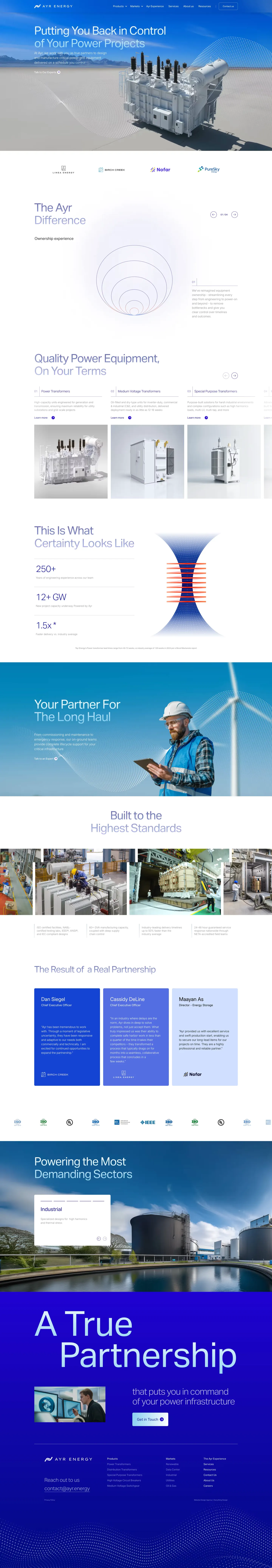 Ayr Energy website after