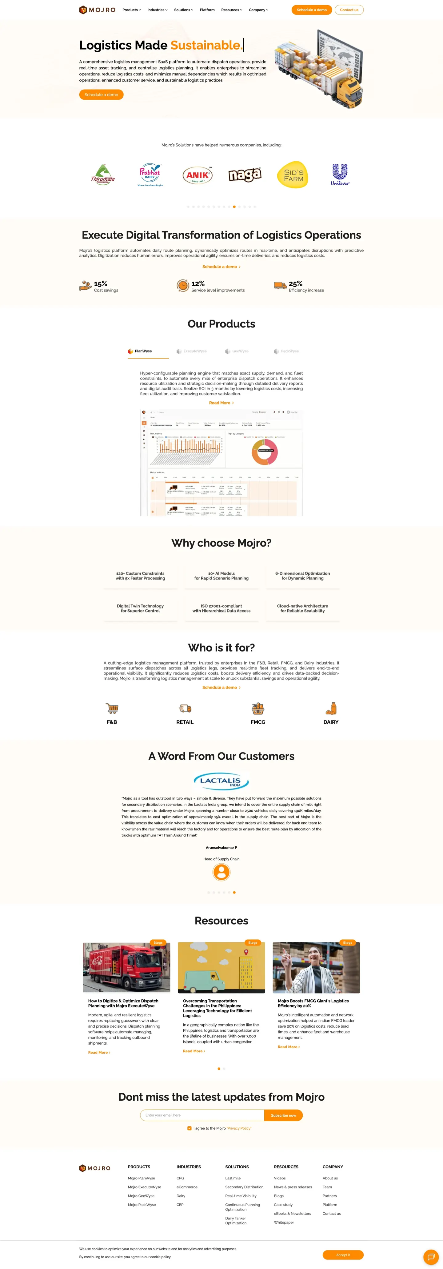 Mojro website before the Everything Design revamp