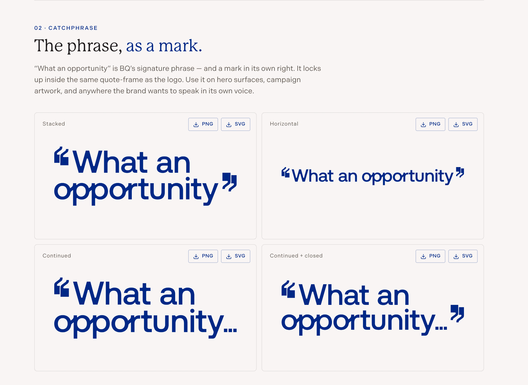 Becoming Quotient catchphrase mark: What an opportunity
