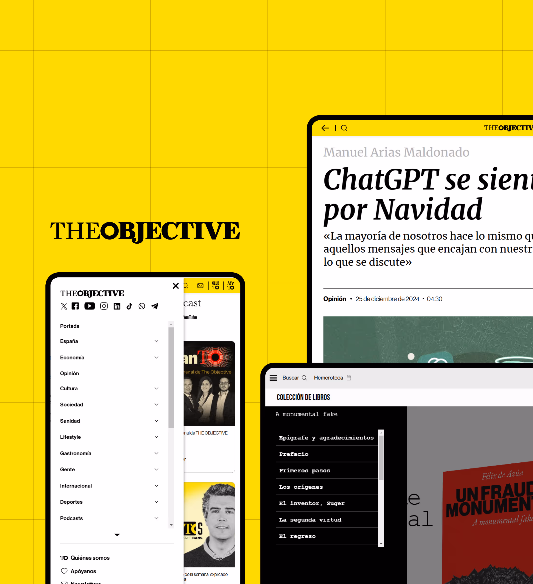 varios dispositivos con imágenes de web de Universidad Villanueva