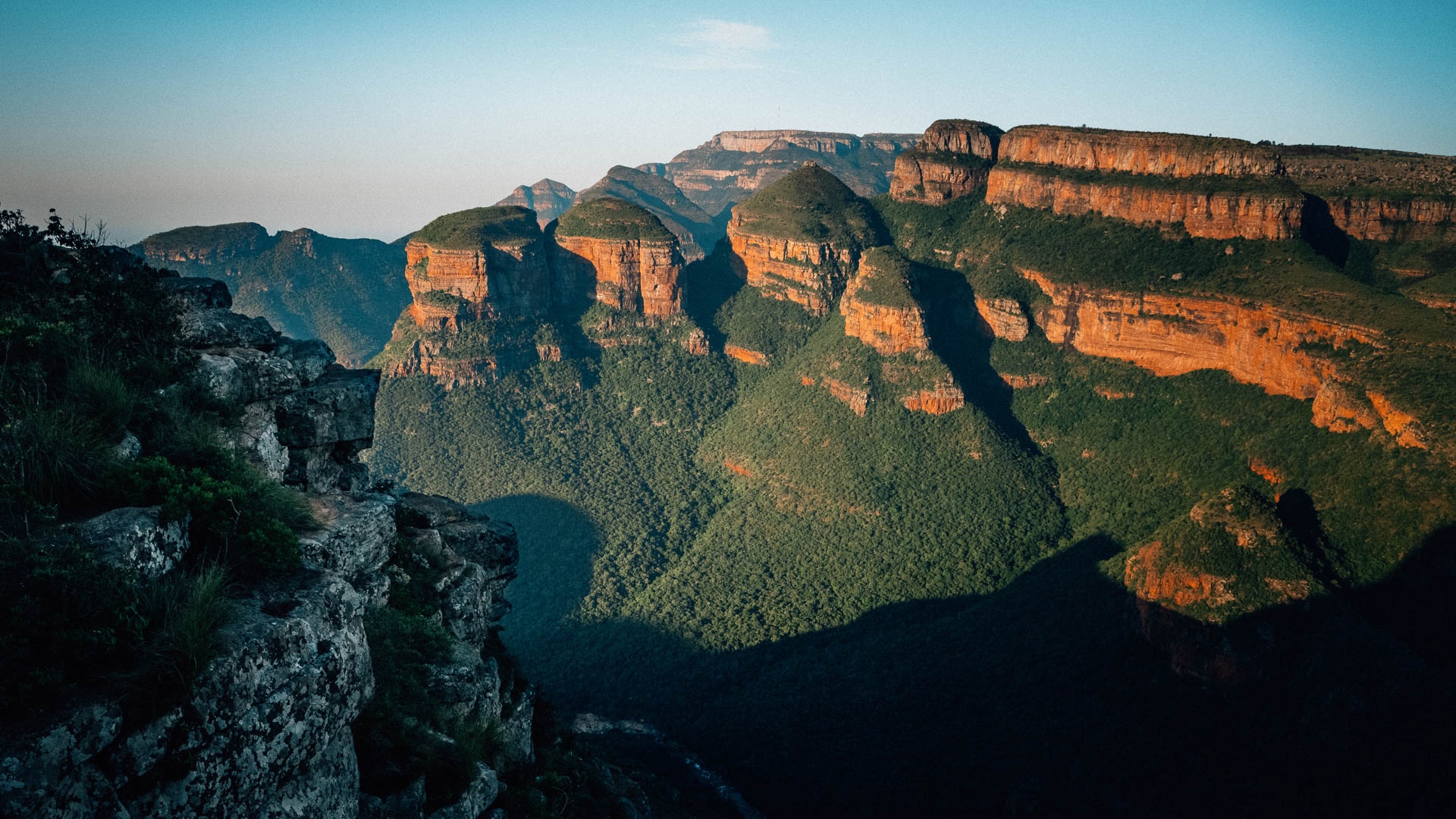 Weitblick über den Blyde River Canyon aus der Vogelperspektive, Südafrika