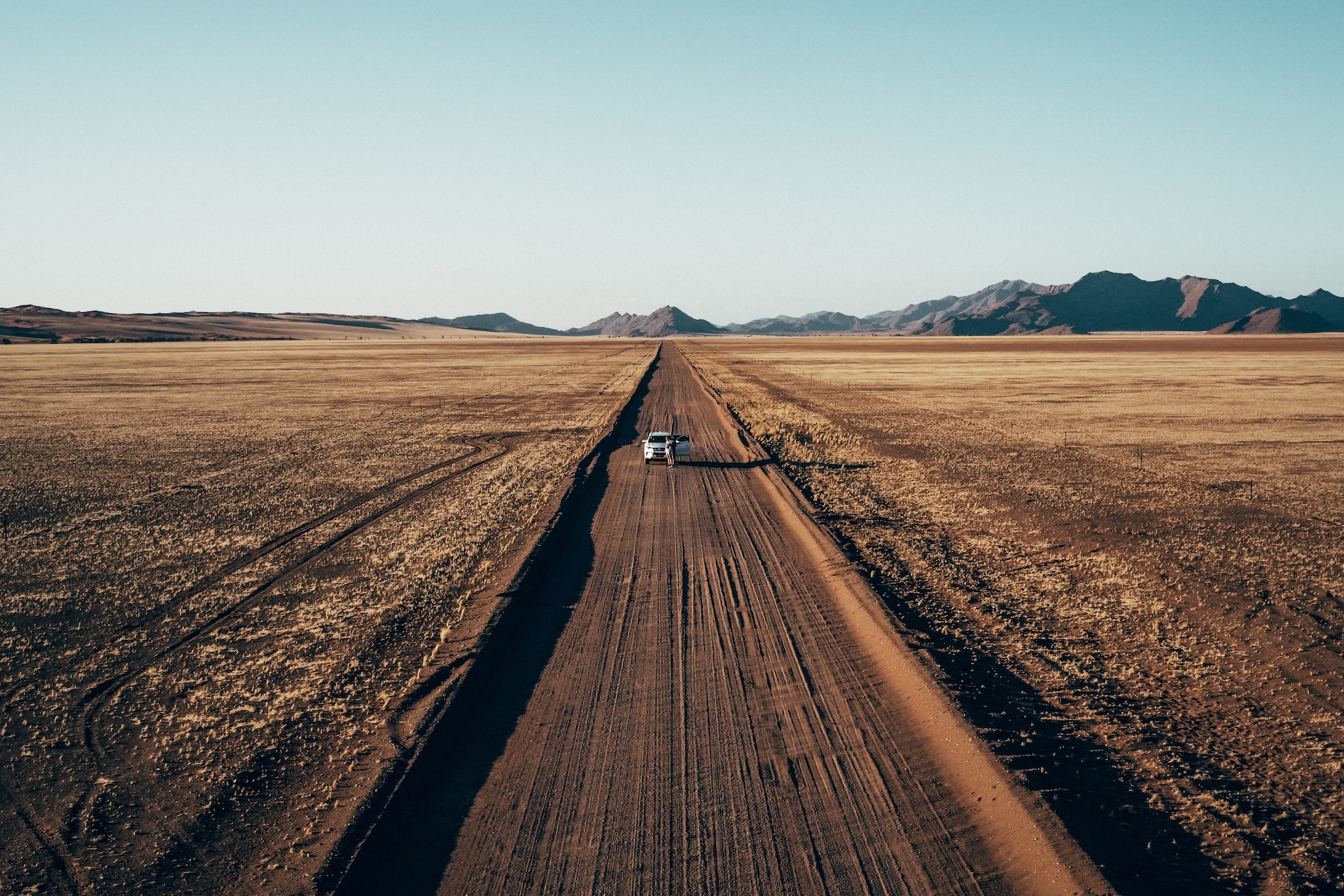 Sonnenuntergang über den Tirasbergen, Koiimasis Farm Namibia