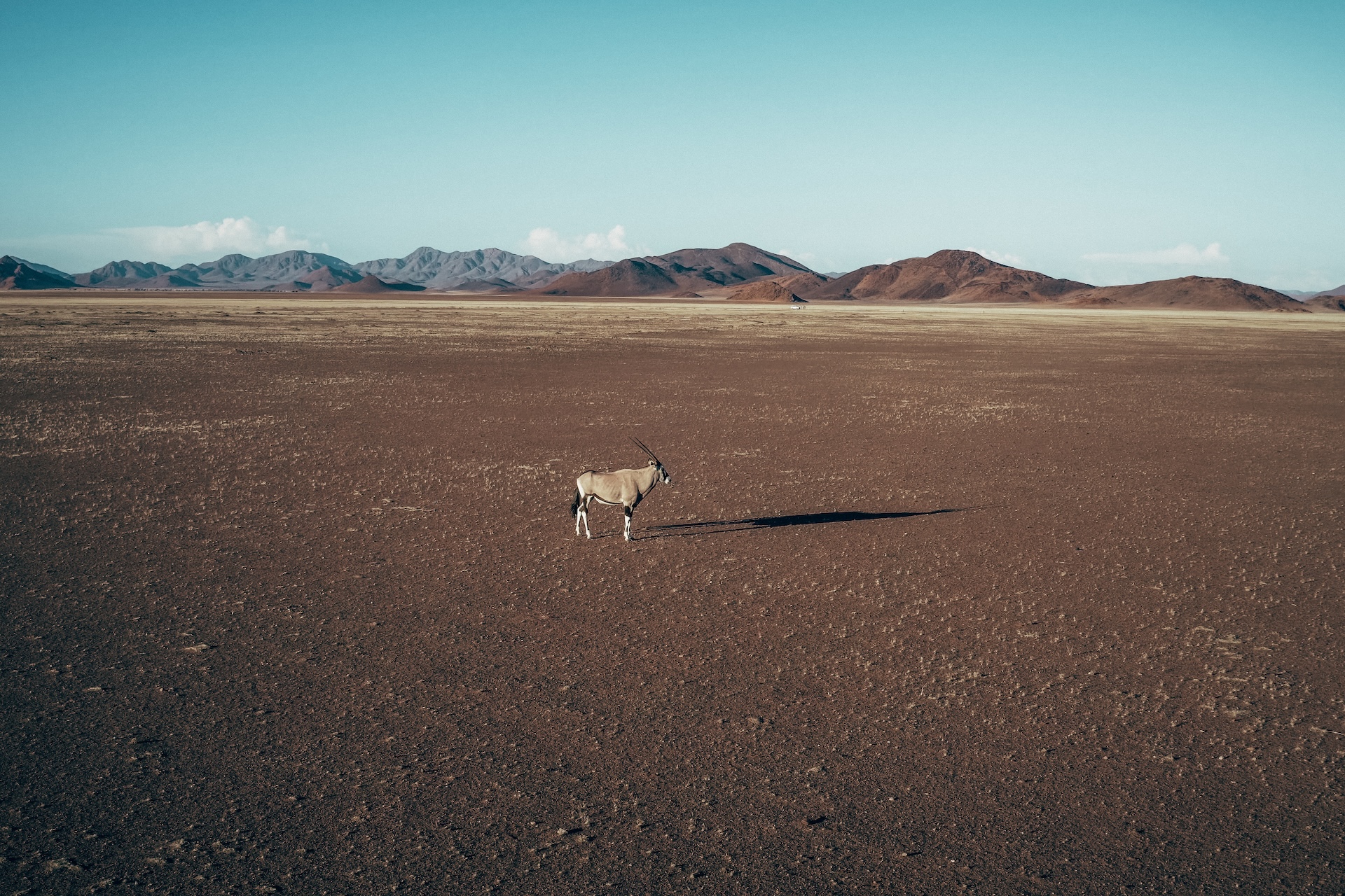Stille Weite der Tirasberge im goldenen Abendlicht, Namibia