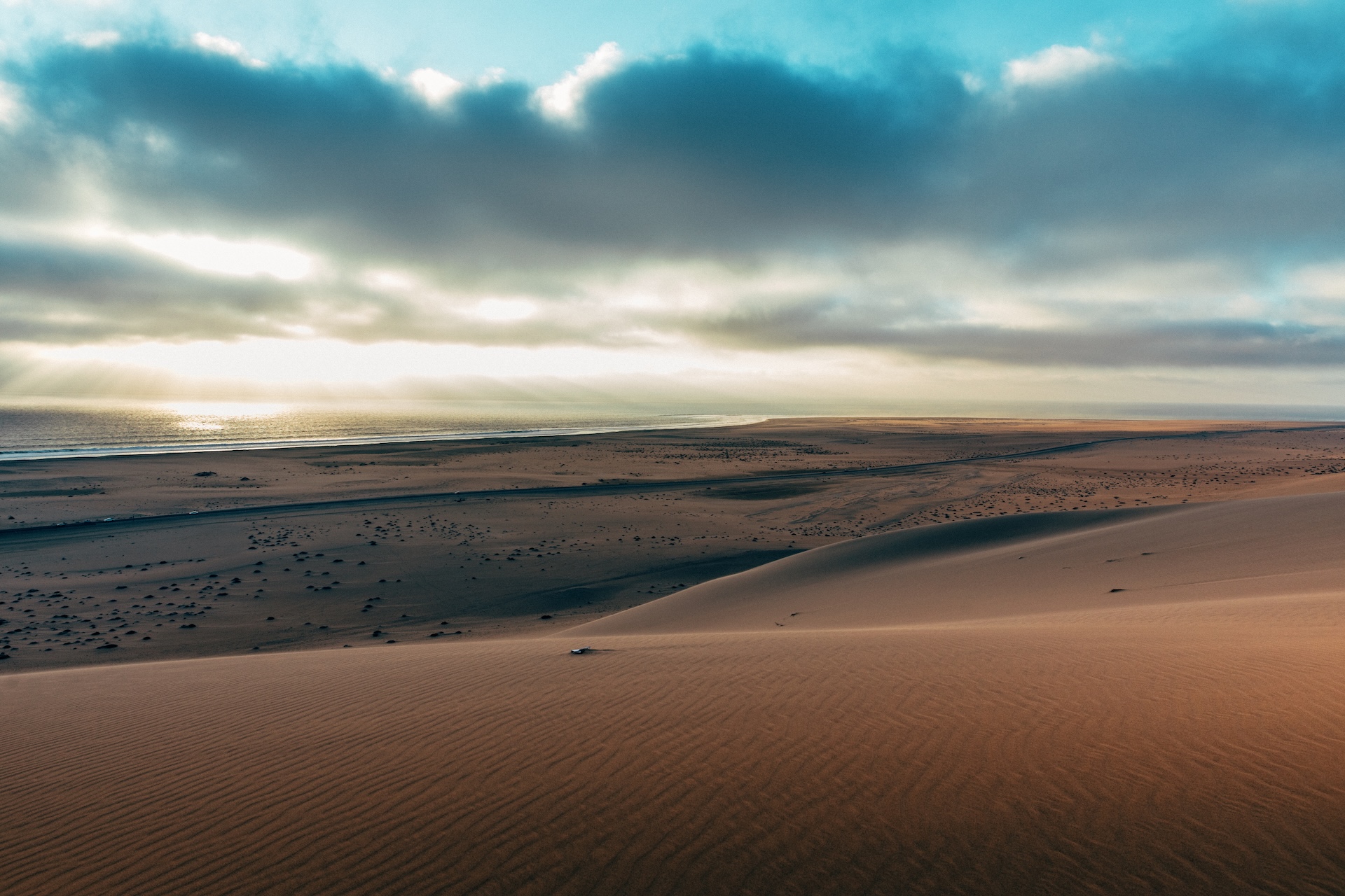 Rundflug über die Atlantikküste und Dünenlandschaft, Swakopmund Namibia