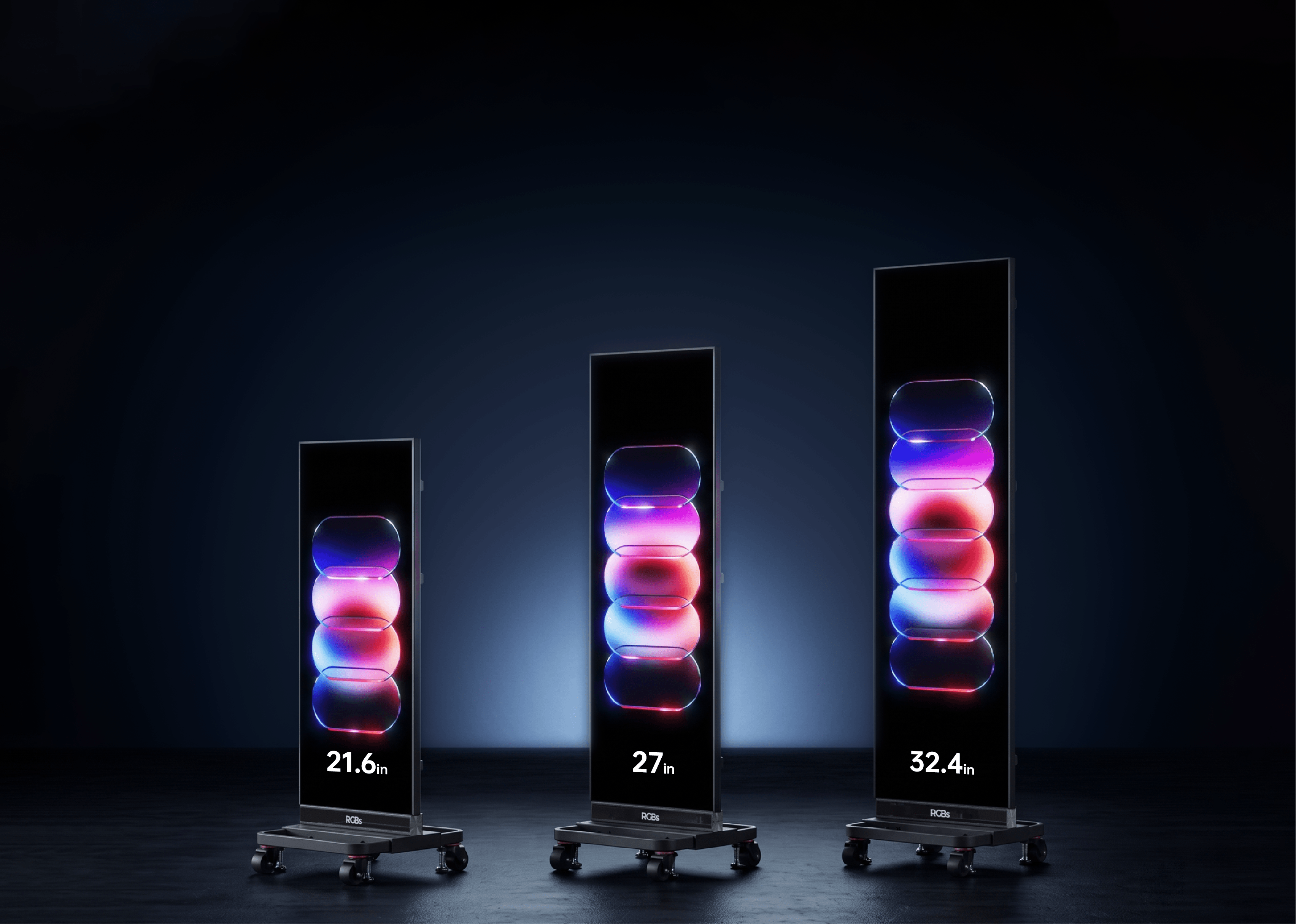 Three size options for LED posters