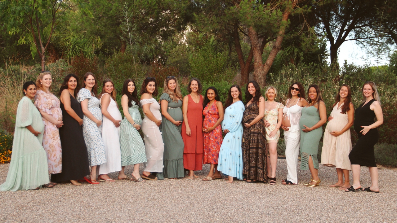 Pregnant woman at a babymoon retreat for single mothers in Europe