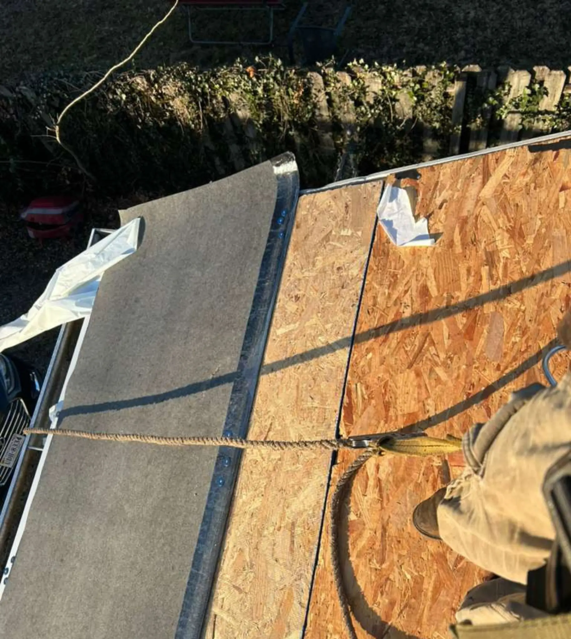 Ice and water shield installed on the eave of this Salem VA home