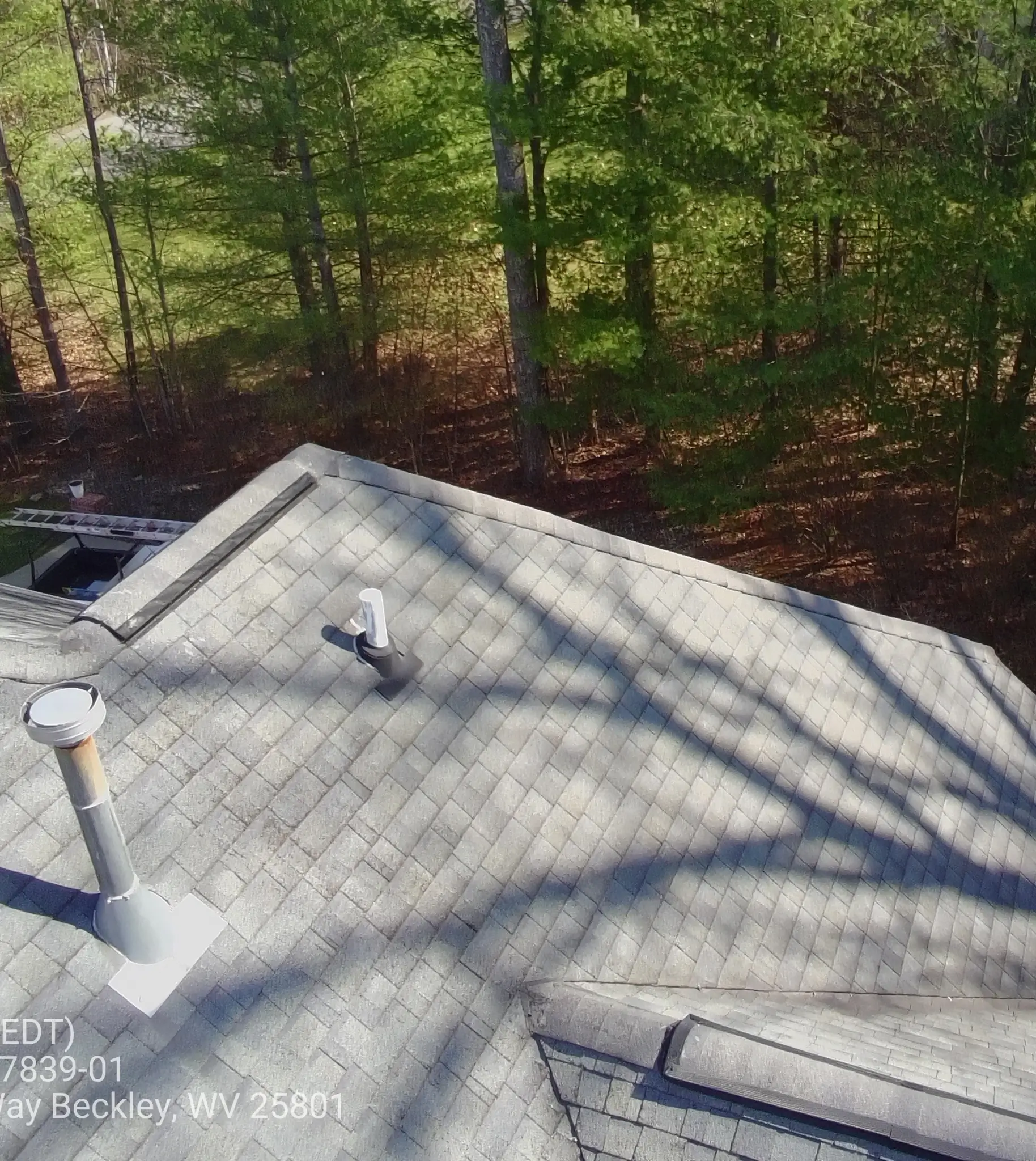 Photo taken during a roof inspection on this home in Beckley WV