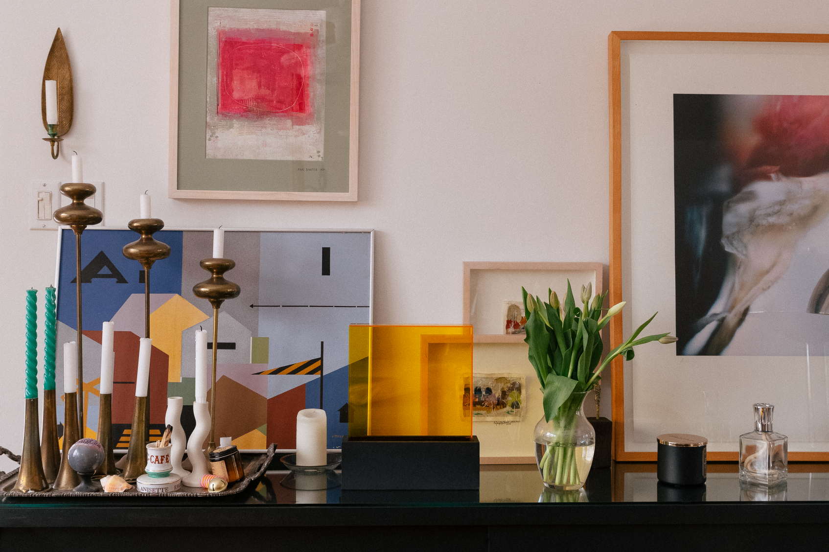 Thomas Schutte book case, on a tabletop