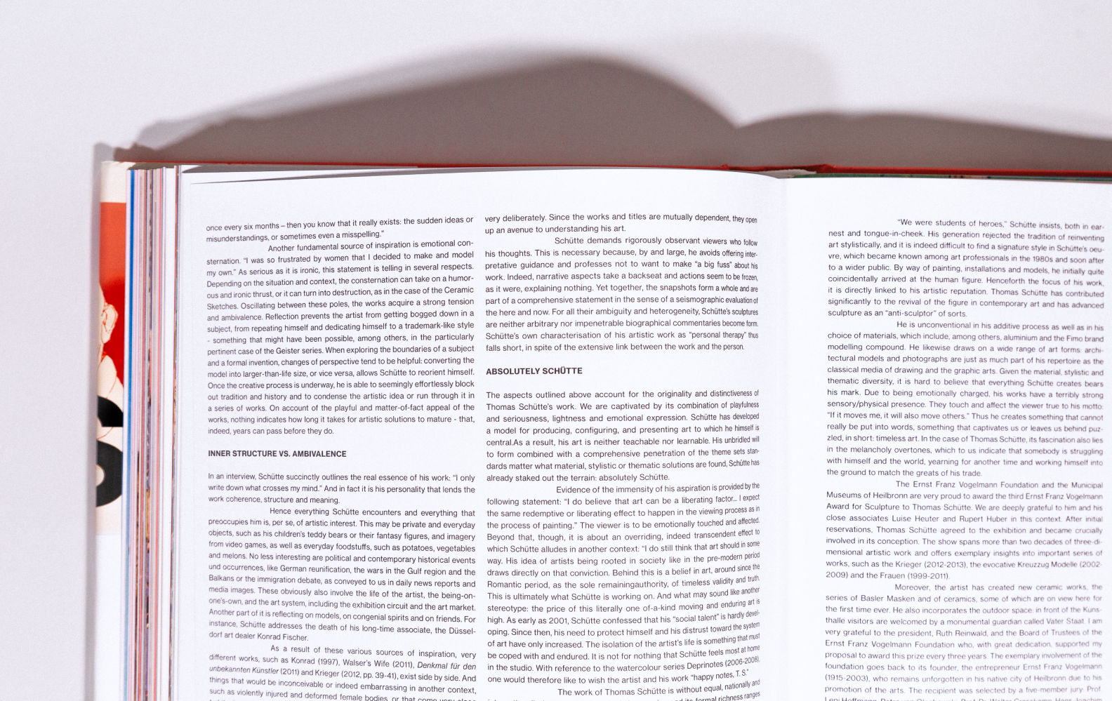 Thomas Schutte book, inside spread