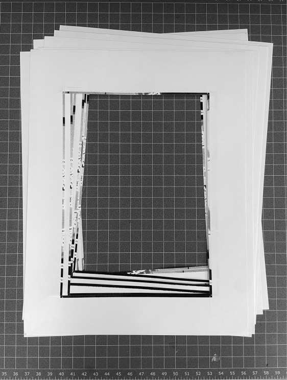 Screen printing paper cutout