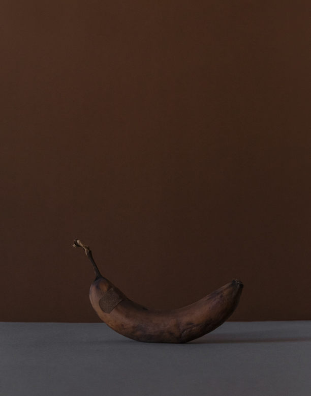 A banana wearing a plaster