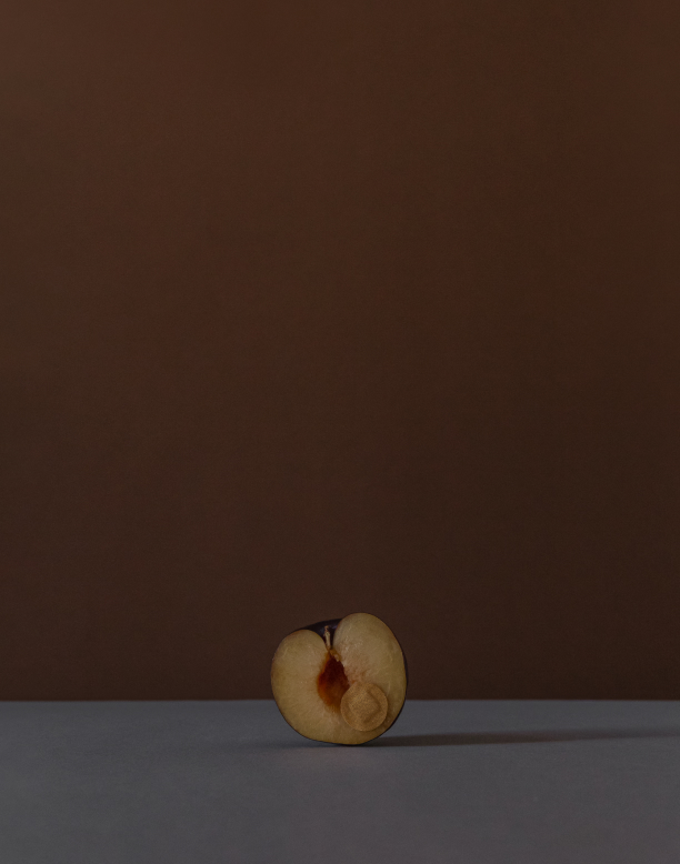 A plum wearing a plaster