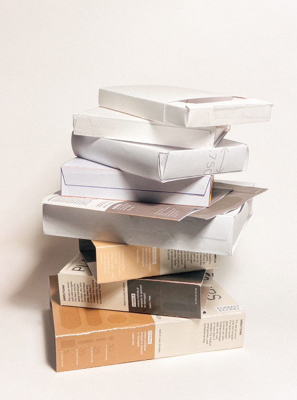 Stack of box mockups