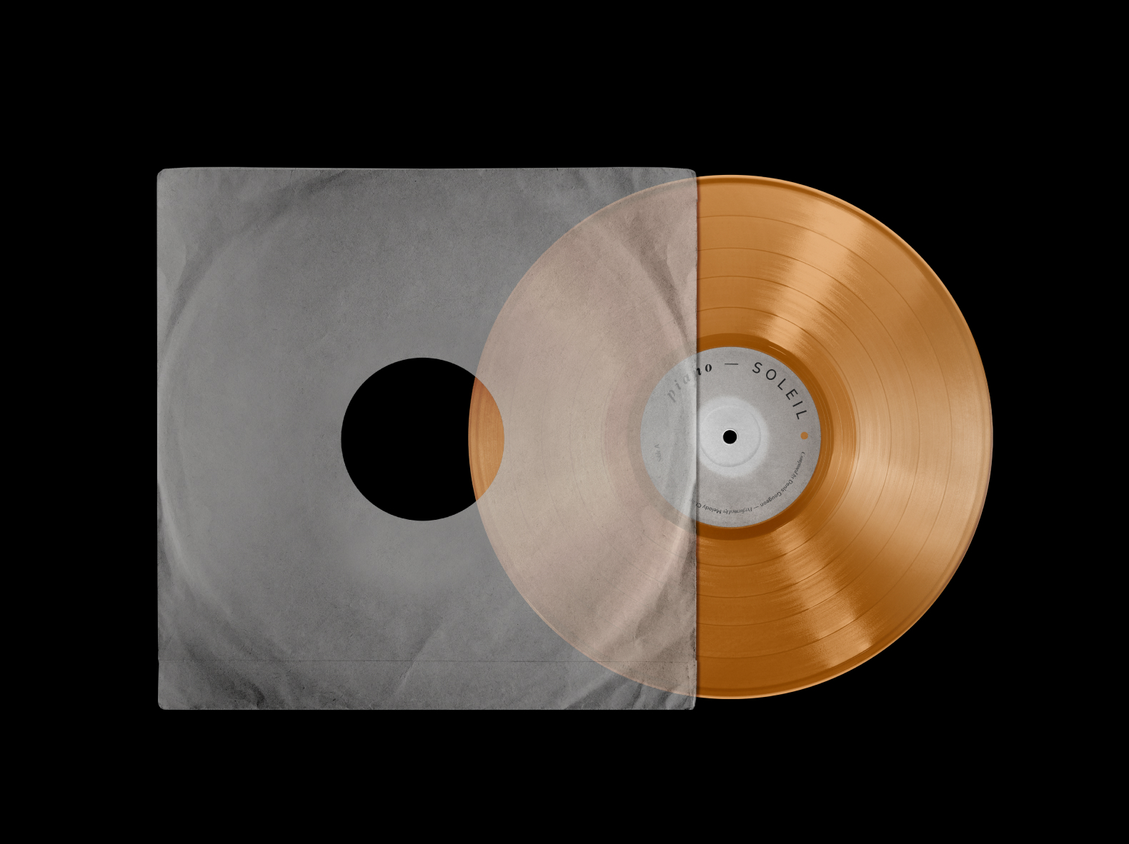 Sleeve and vinyl of 'Piano-Soleil'