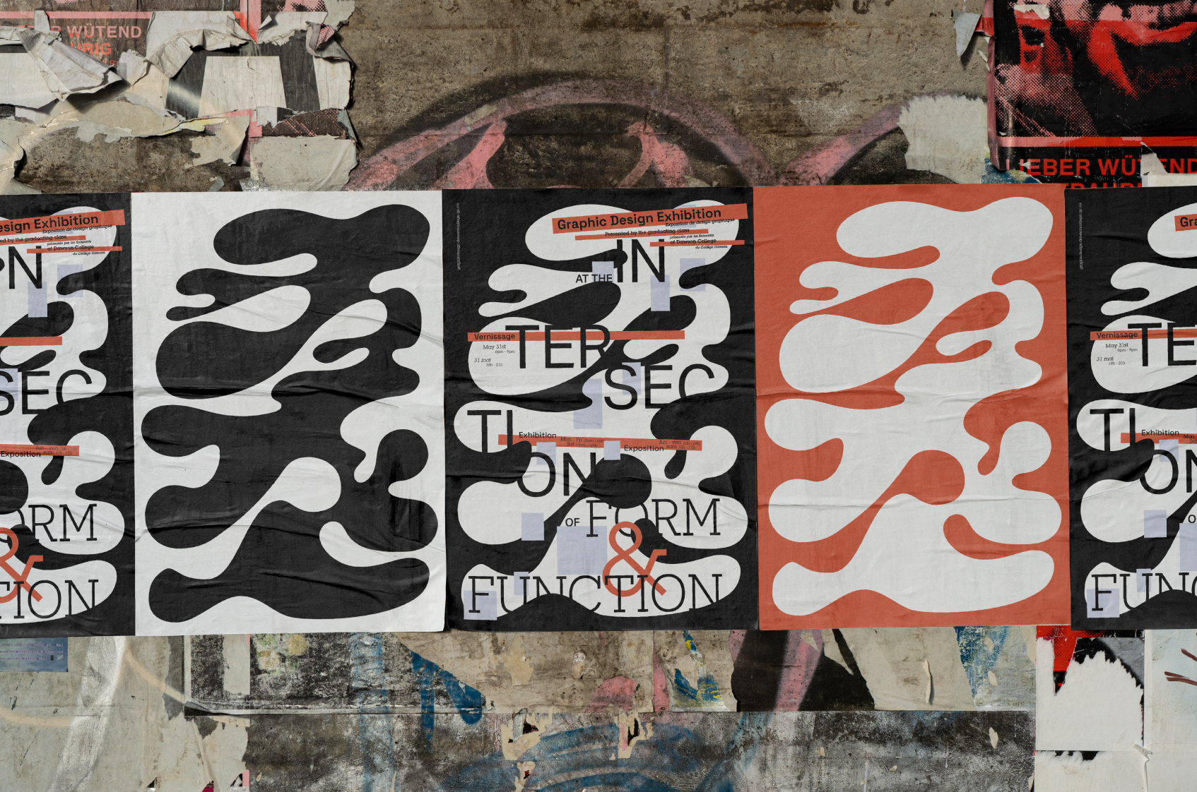 Posters in an urban setting