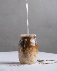 Photo of a coffee mid-pour