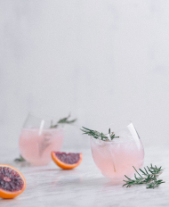 Photo of two glasses with a pink drink