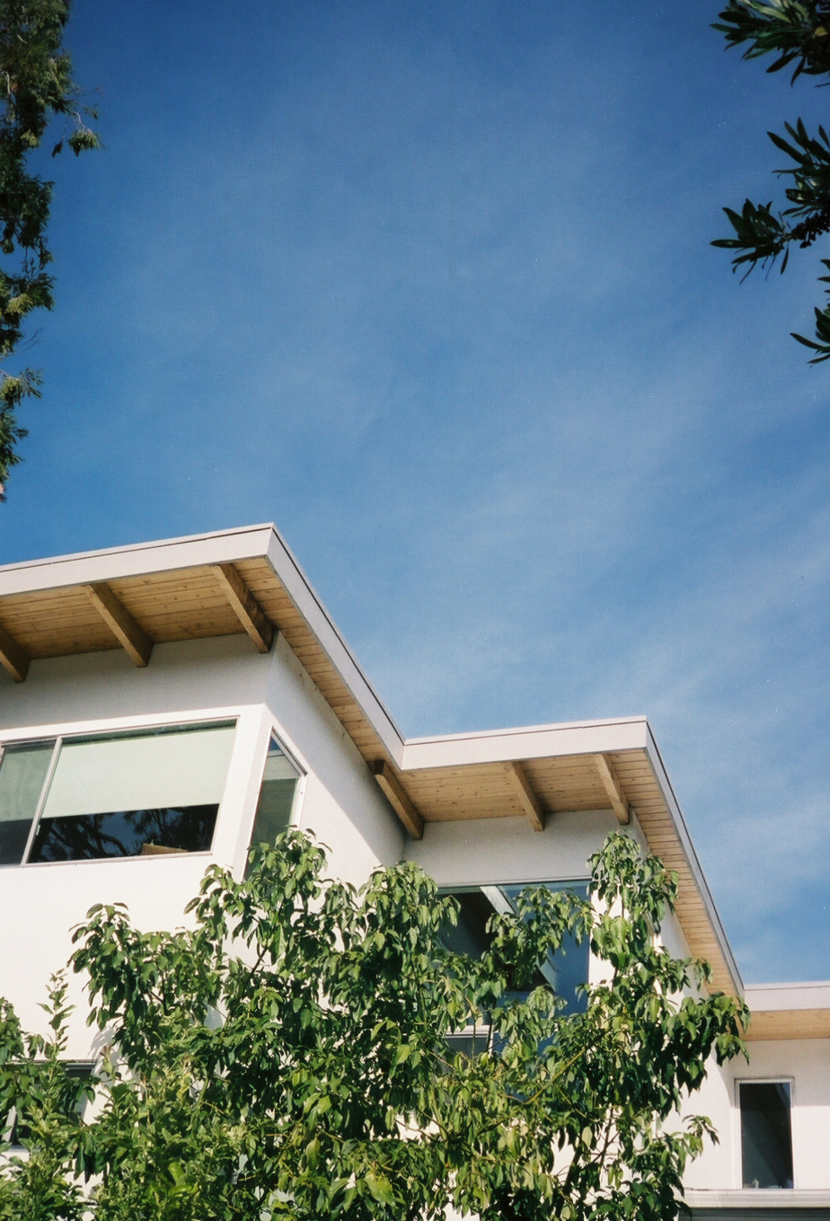 Photo of the roof corner of a house