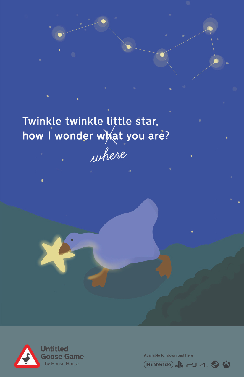 Untitled Goose Game ad poster