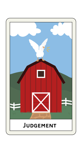 Untitled Goose Game tarot card