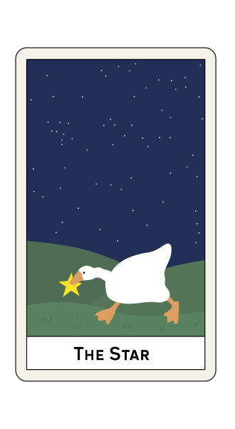 Untitled Goose Game tarot card