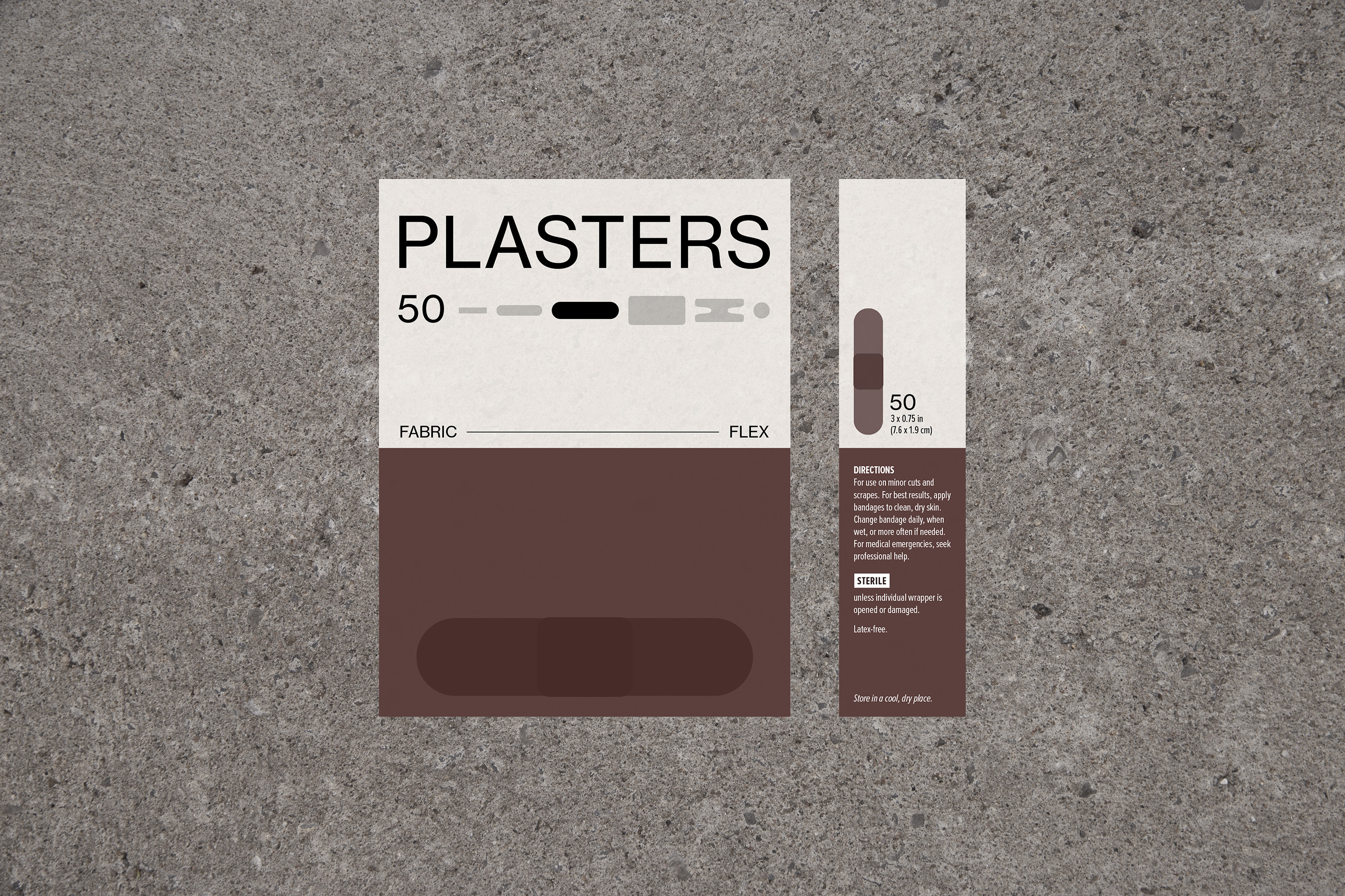 Box packaging flatlay