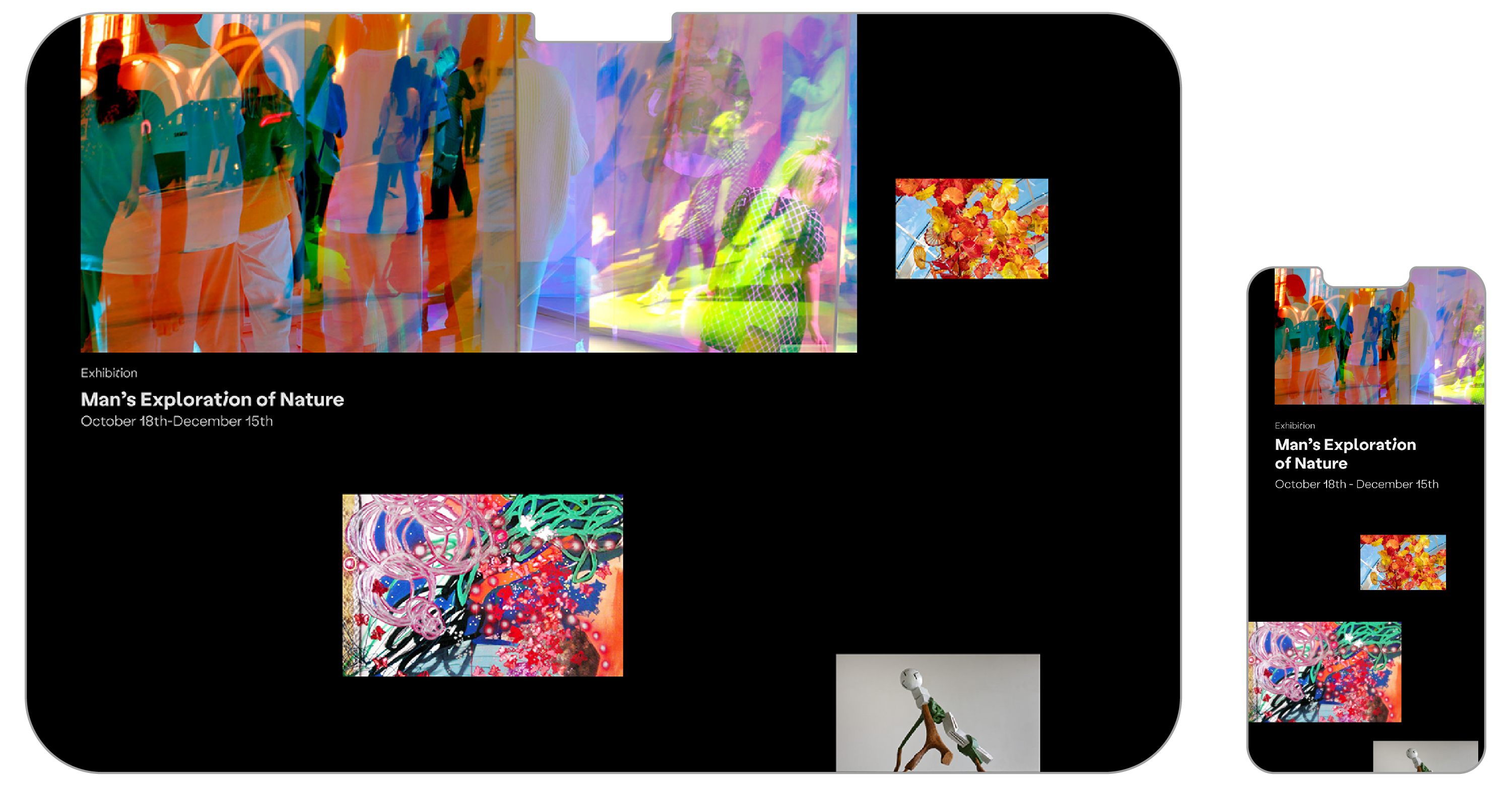 OPTICA Desktop and mobile version of Home page