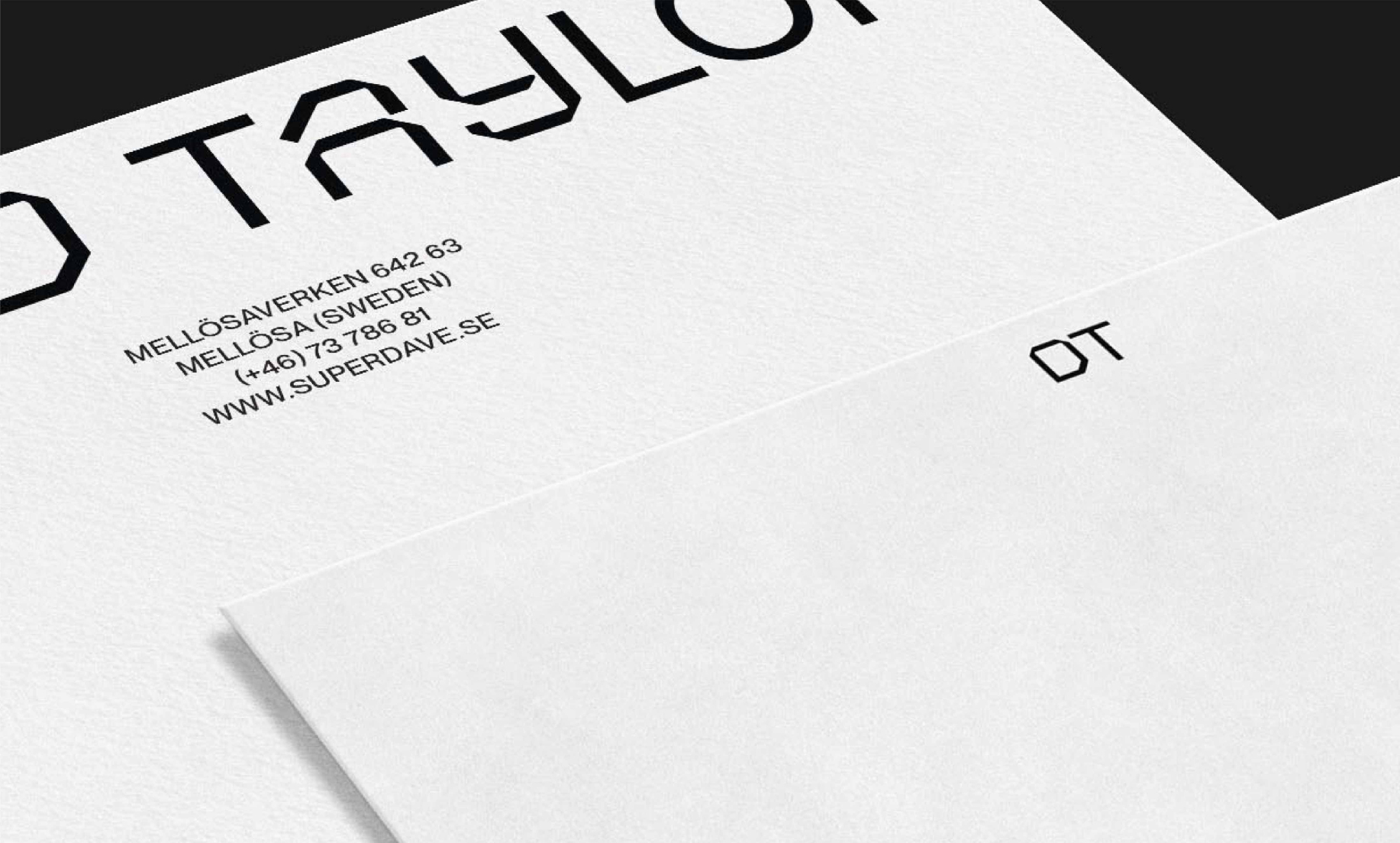 Closeup of David Taylor's stationery.
