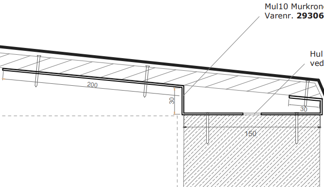 Roof parapet bracket type b