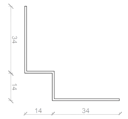 Datablad Indvendig hjørneprofil 36x14x14x36