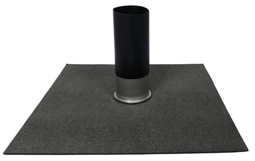 Cardboard-steel flashing with heat-shrink tubing