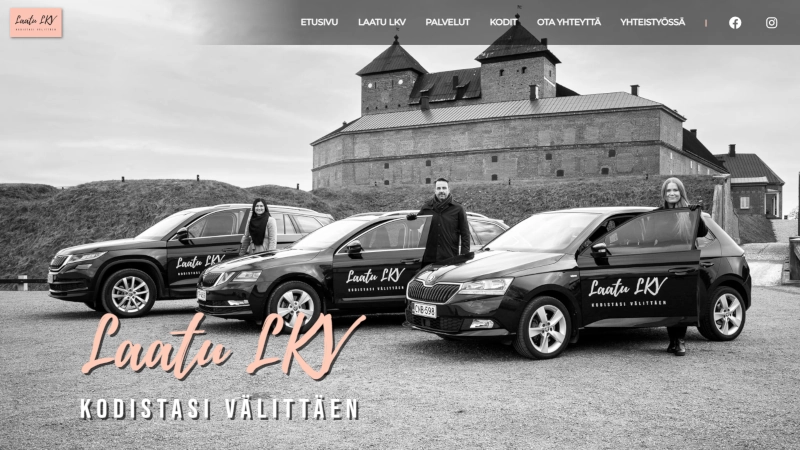 Laatu LKV nettisivuston ruutukaappaus