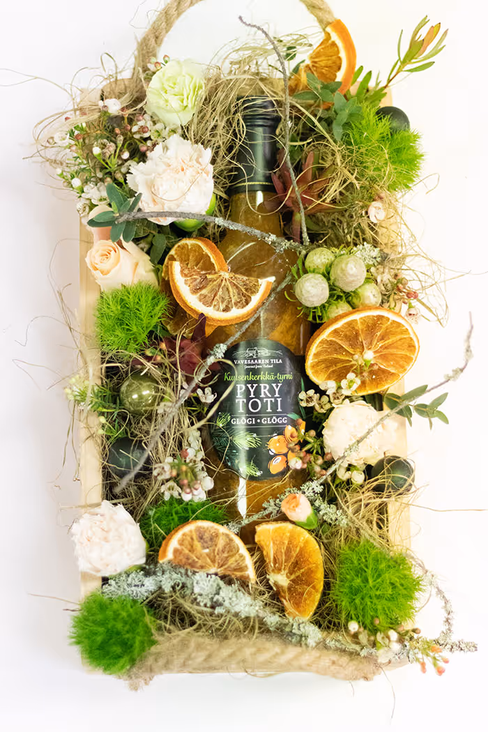 Kukin koristeltu pullo