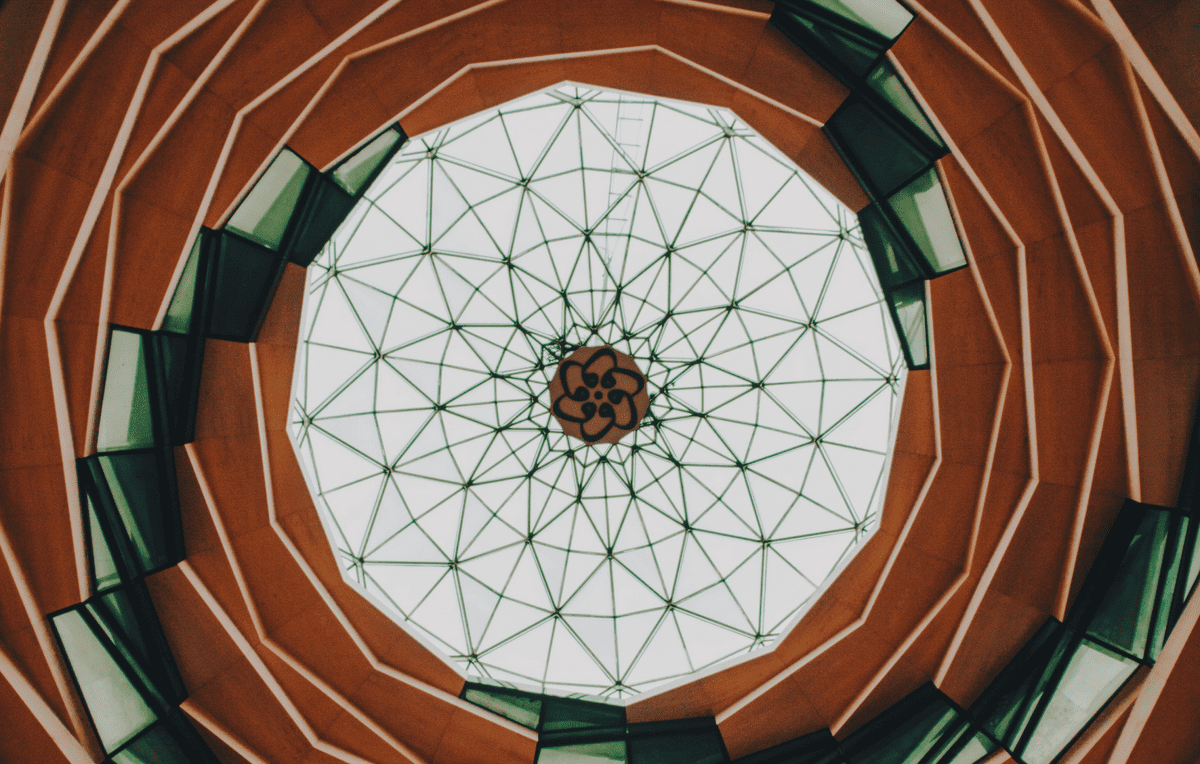 Geometric glass dome by Polat