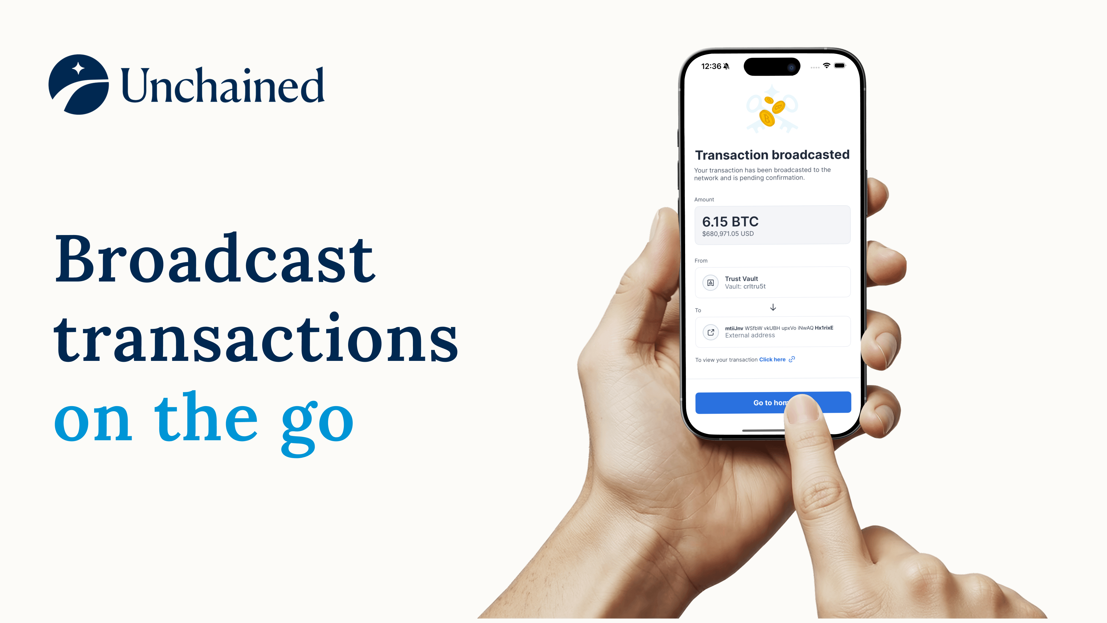 Broadcast Bitcoin Instantly From Mobile