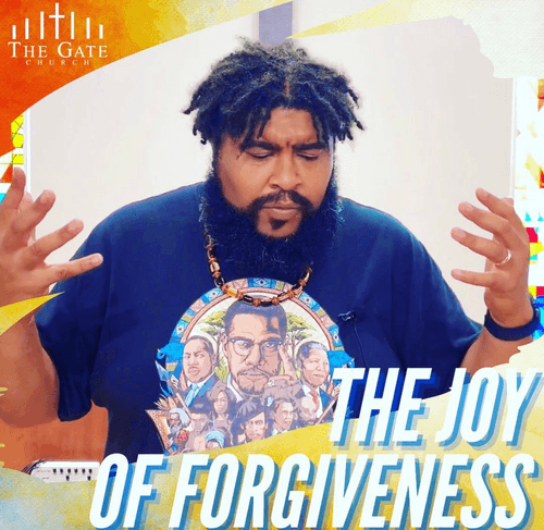 Carlos preaching at the Gate on The Joy of Forgiveness.