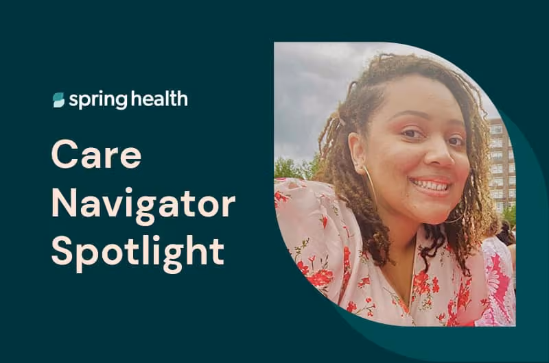 Spring Health Care Navigator Kristina Robinson with overlay text Care Navigator Spotlight