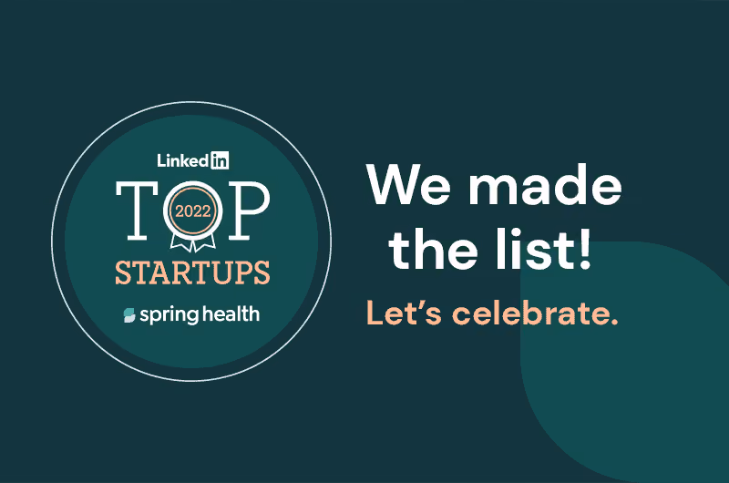 Spring Health Ranked No. 22 on LinkedIn's 2022 Top Startups List in the U.S.